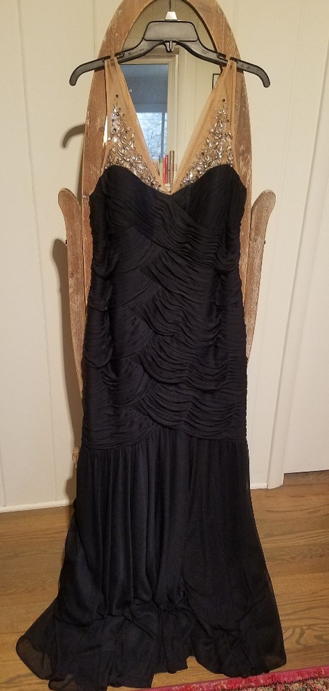 Adrianna Papell formal navy gown